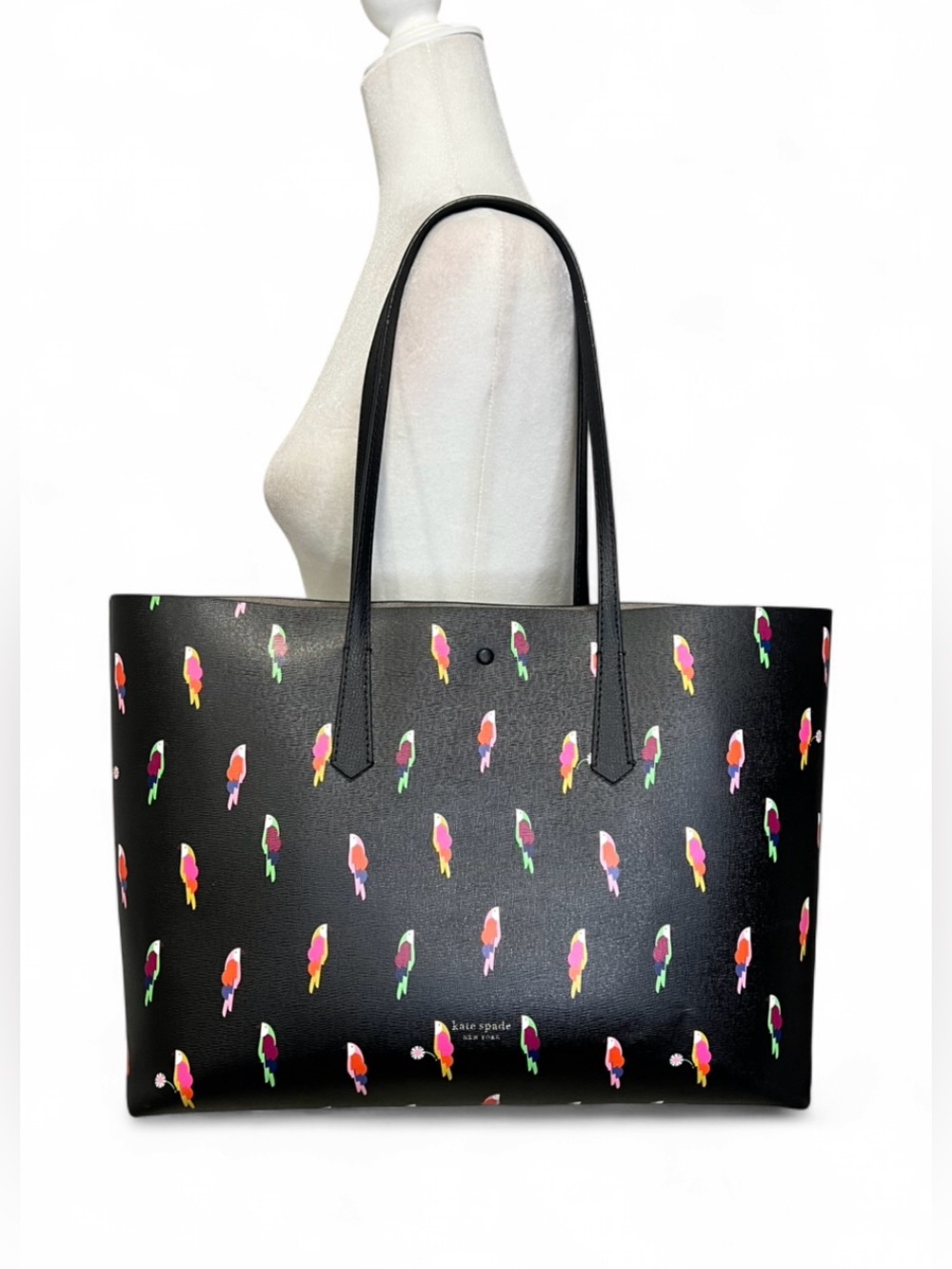 Kate Spade New York Molly Flock Party Large Tote Bag. Tropical Summer Tote Bag